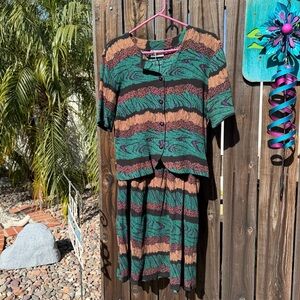 Stylish Multicolor Skirt Set